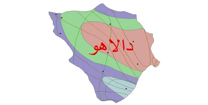 نقشه شیپ‌ فایل اقلیم‌شناسی شهرستان دالاهو + 7 لایه اقلیمی