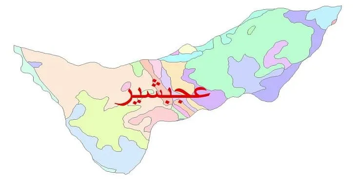 نقشه شیپ فایل (GIS) زمین‌ شناسی شهرستان عجبشیر