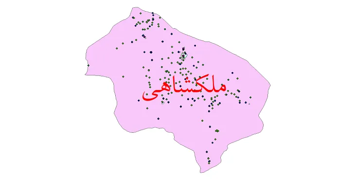 نقشه جمعیت نقاط شهری و روستایی شهرستان ملکشاهی از سال 1335 تا 1395