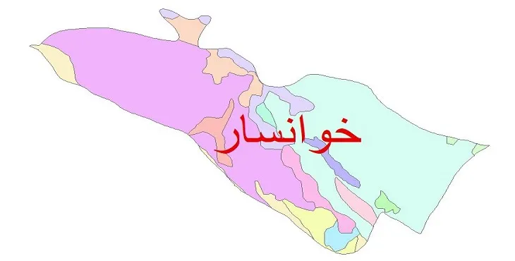 نقشه شیپ فایل (GIS) زمین‌ شناسی شهرستان خوانسار