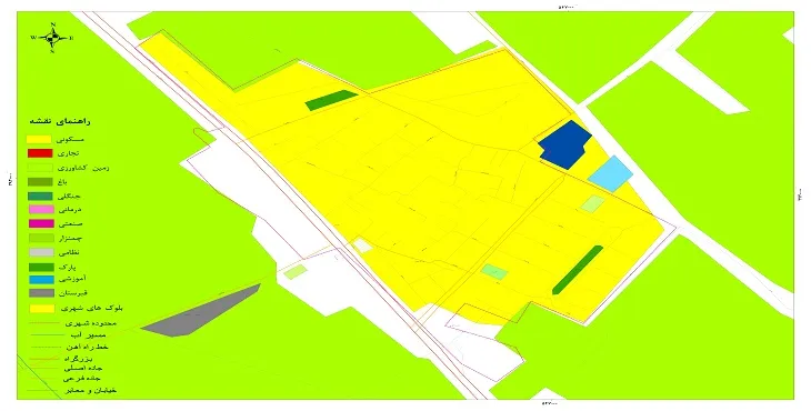 جدیدترین نقشه شهر قلعه نو | قابل چاپ + کیفیت بالا