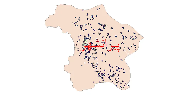 دانلود نقشه جمعیت نقاط شهری و روستایی شهرستان پیرانشهر از سال 1335 تا 1395