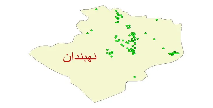 دانلود نقشه شیپ فایل کیفیت آب چاه های شهرستان نهبندان