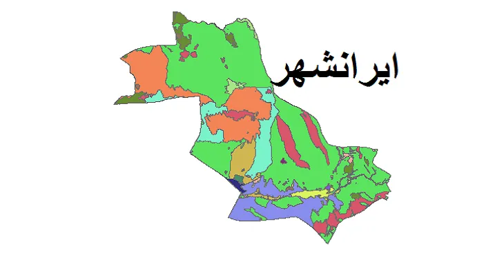 بروزترین نقشه شیپ فایل کاربری اراضی شهرستان ایرانشهر + PDF