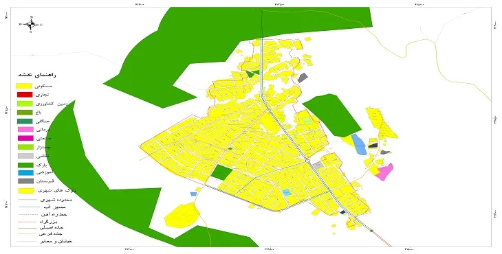 نقشه شیپ فایل (GIS) شهر لیکک 1404 + عکس با کیفیت
