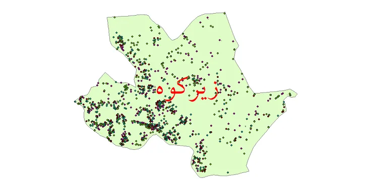 دانلود نقشه جمعیت نقاط شهری و روستایی شهرستان زیرکوه از سال 1335 تا 1395