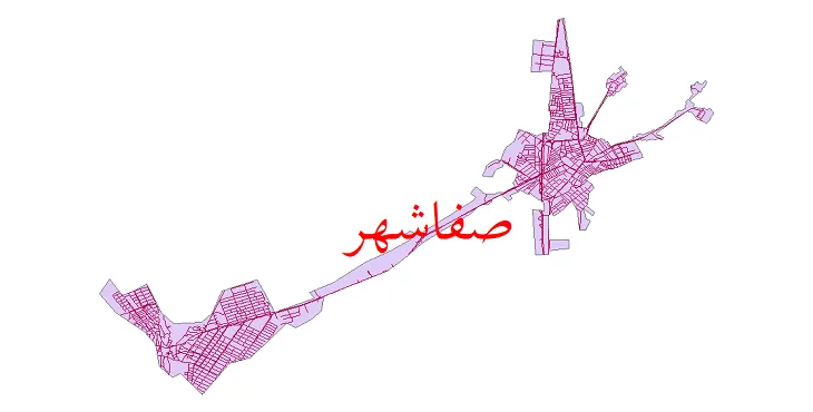 دانلود نقشه شیپ فایل شبکه معابر شهر صفاشهر شهرستان خرم بید
