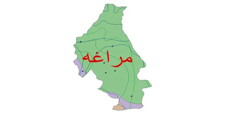 نقشه شیپ‌ فایل اقلیم‌شناسی شهرستان مراغه + 7 لایه اقلیمی