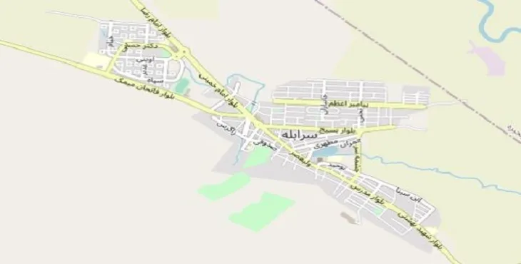 دانلود نقشه شهر سرابله + pdf با کیفیت بالا