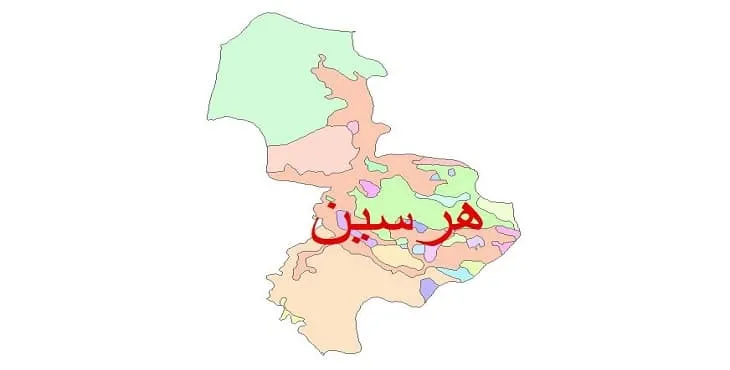 نقشه شیپ فایل (GIS) زمین‌ شناسی شهرستان هرسین