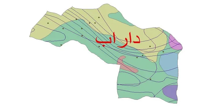 نقشه شیپ‌ فایل اقلیم‌شناسی شهرستان داراب + 7 لایه اقلیمی