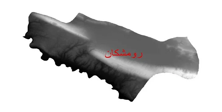 دانلود نقشه دم (DEM) شهرستان رومشکان | دقت 30 متر