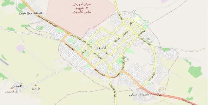 دانلود نقشه شهر کازرون + pdf با کیفیت بالا