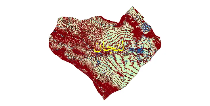 دانلود نقشه های شیپ فایل شهرستان لنجان + کاملترین لایه GIS
