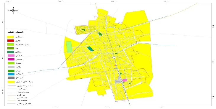 نقشه شیپ فایل (GIS) شهر گمیش تپه 1404 + عکس با کیفیت