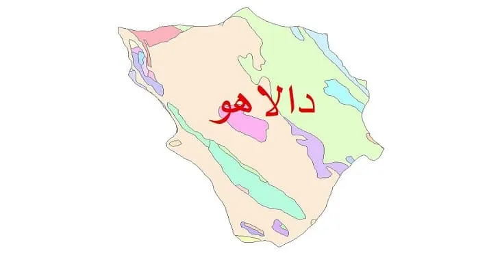 نقشه شیپ فایل (GIS) زمین‌ شناسی شهرستان دالاهو