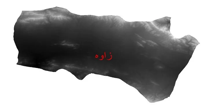 دانلود نقشه دم (DEM) شهرستان زاوه | دقت 30 متر