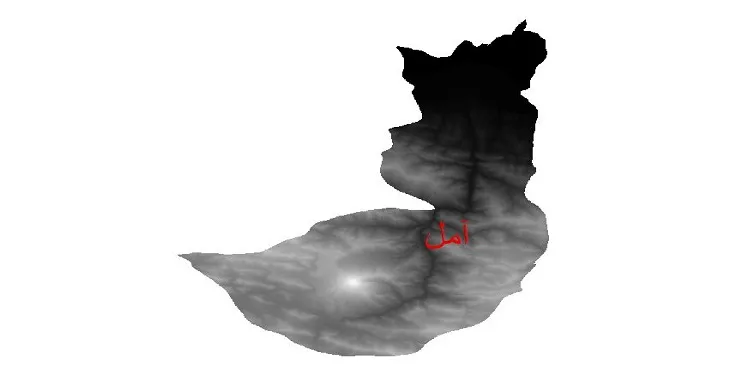 دانلود نقشه دم (DEM) شهرستان آمل | دقت 30 متر