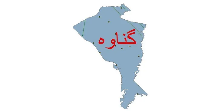 نقشه شیپ‌ فایل اقلیم‌شناسی شهرستان گناوه + 7 لایه اقلیمی