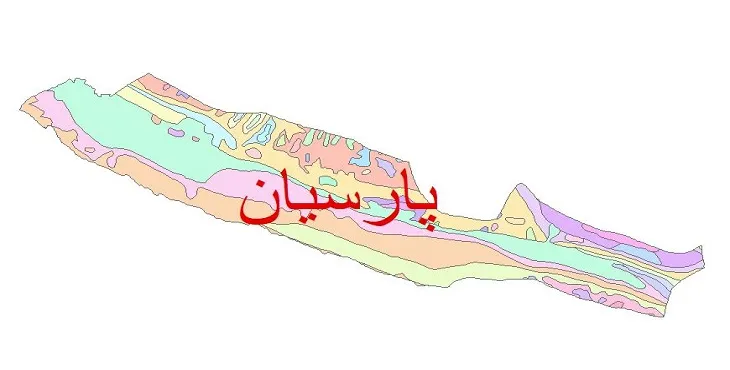 نقشه شیپ فایل (GIS) زمین‌ شناسی شهرستان پارسیان