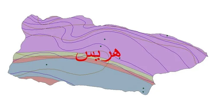 نقشه شیپ‌ فایل اقلیم‌شناسی شهرستان هریس + 7 لایه اقلیمی