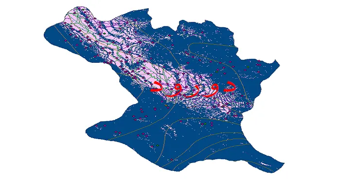 دانلود نقشه های شیپ فایل شهرستان دورود + کاملترین لایه GIS