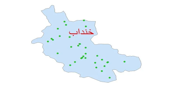 دانلود نقشه شیپ فایل کیفیت آب چاه های شهرستان خنداب