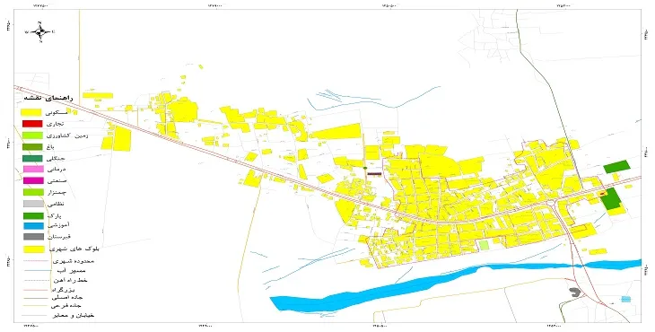 نقشه شیپ فایل (GIS) شهر نرماشیر 1404 + عکس با کیفیت