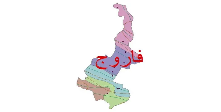 نقشه شیپ‌ فایل اقلیم‌شناسی شهرستان فاروج + 7 لایه اقلیمی