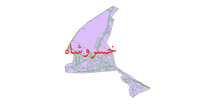 دانلود نقشه شیپ فایل شبکه معابر شهر خسروشاه