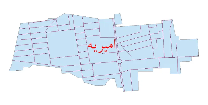 دانلود نقشه شیپ فایل شبکه معابر شهر امیریه دامغان