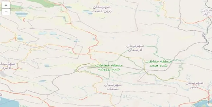 دانلود نقشه شهرستان لارستان + pdf با کیفیت بالا
