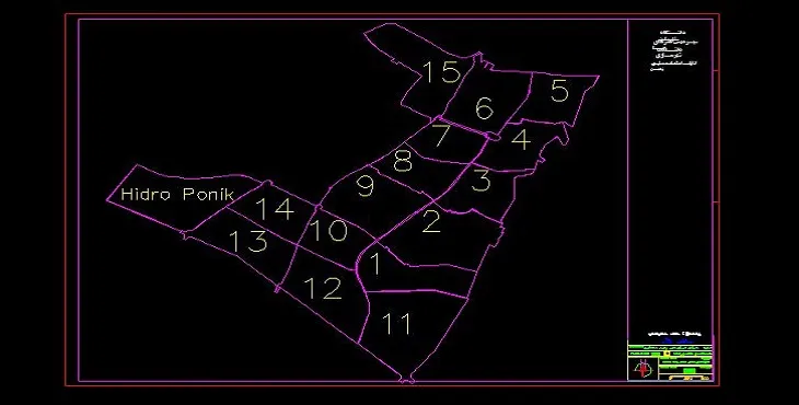 دانلود نقشه اتوکد ناحیه بندی اتوکد شهر هشتگرد