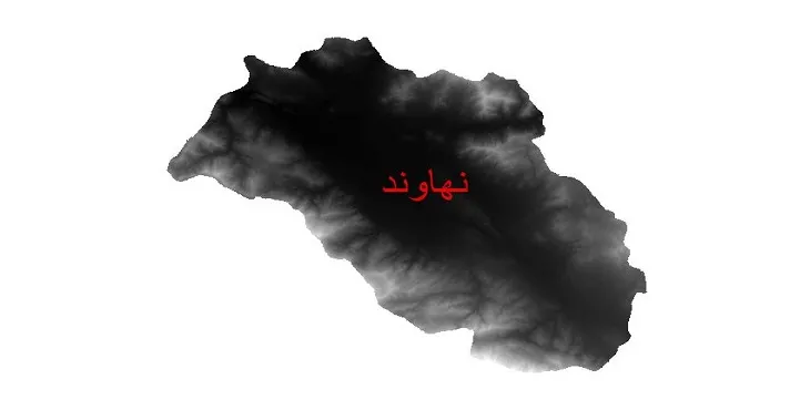 دانلود نقشه دم (DEM) شهرستان نهاوند | دقت 30 متر