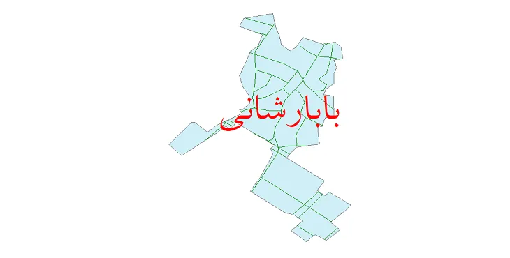 دانلود نقشه شیپ فایل شبکه معابر شهر بابارشانی