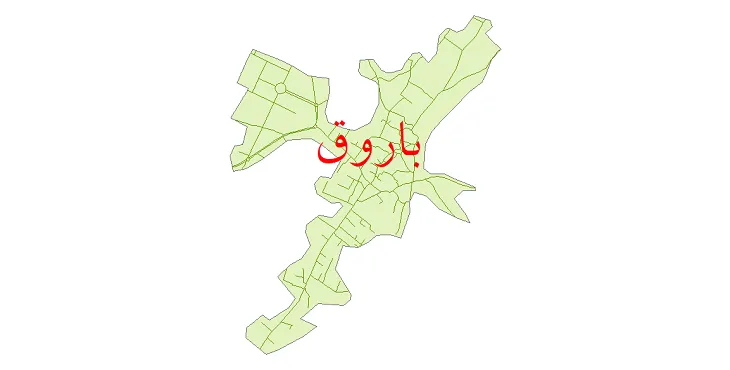 دانلود نقشه شیپ فایل شبکه معابر شهر باروق
