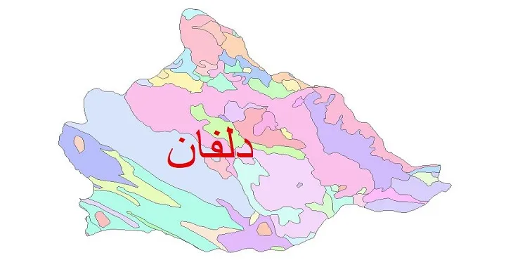 نقشه شیپ فایل (GIS) زمین‌ شناسی شهرستان دلفان