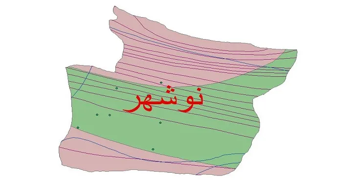 نقشه شیپ‌ فایل اقلیم‌شناسی شهرستان نوشهر + 7 لایه اقلیمی