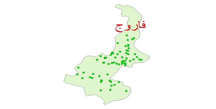 دانلود نقشه شیپ فایل کیفیت آب چاه های شهرستان فاروج