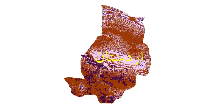 دانلود نقشه های شیپ فایل شهرستان اردستان + کاملترین لایه GIS