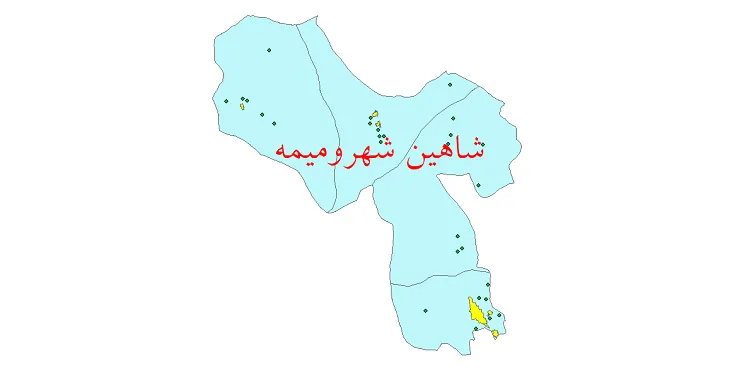 دانلود نقشه شیپ فایل (GIS) تقسیمات سیاسی شهرستان شاهین شهر و میمه سال 1400