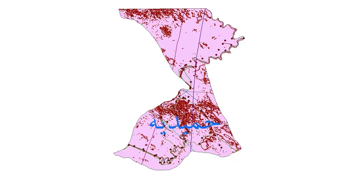 دانلود نقشه های شیپ فایل شهرستان حمیدیه + کاملترین لایه GIS
