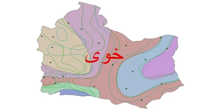 نقشه شیپ‌ فایل اقلیم‌شناسی شهرستان خوی + 7 لایه اقلیمی