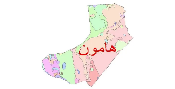 نقشه شیپ فایل (GIS) زمین‌ شناسی شهرستان هامون