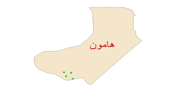 دانلود نقشه شیپ فایل کیفیت آب چاه های شهرستان هامون