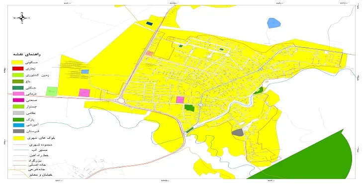 نقشه شیپ فایل (GIS) شهر مینودشت 1404 + عکس با کیفیت