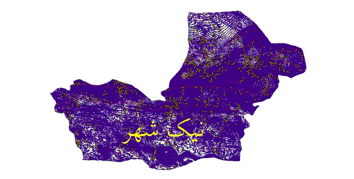 دانلود نقشه های شیپ فایل شهرستان نیکشهر + کاملترین لایه GIS