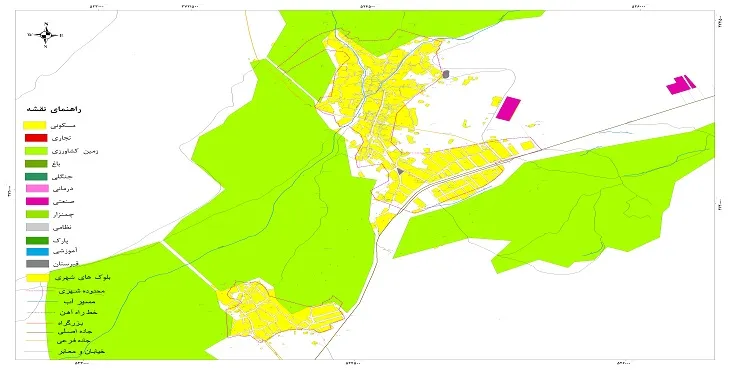 نقشه شیپ فایل (GIS) شهر کامو و چوگان 1404 + عکس با کیفیت