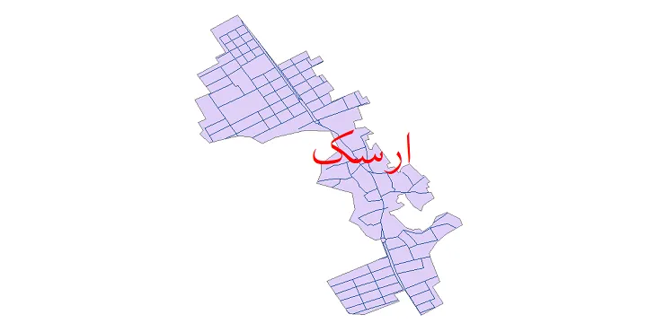 دانلود نقشه شیپ فایل شبکه معابر شهر ارسک