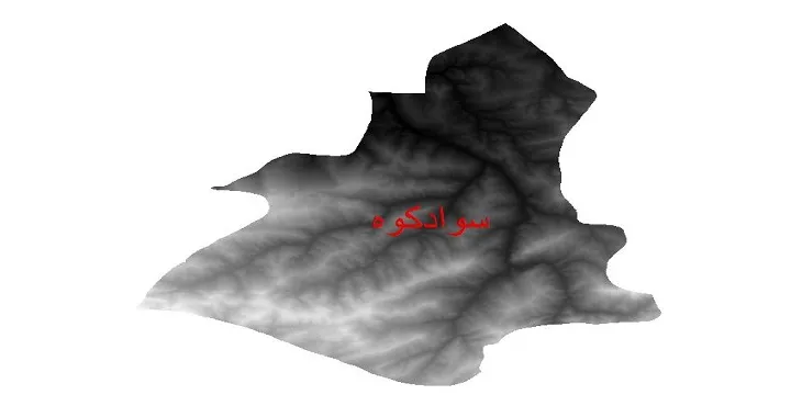 دانلود نقشه دم (DEM) شهرستان سوادکوه | دقت 30 متر